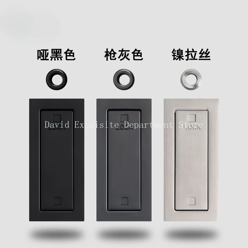 Barn Sliding Door Lock Indoor Sliding External Padlock New Chinese Style Built-in Wooden Kitchen Ghost Door Lock