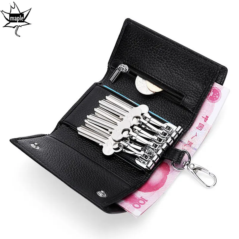 Upgrate Togo Cow Leather Men Women Key Holder House Keychain Bag Organizer Wallet Car Key Case Pouch Mini Purse