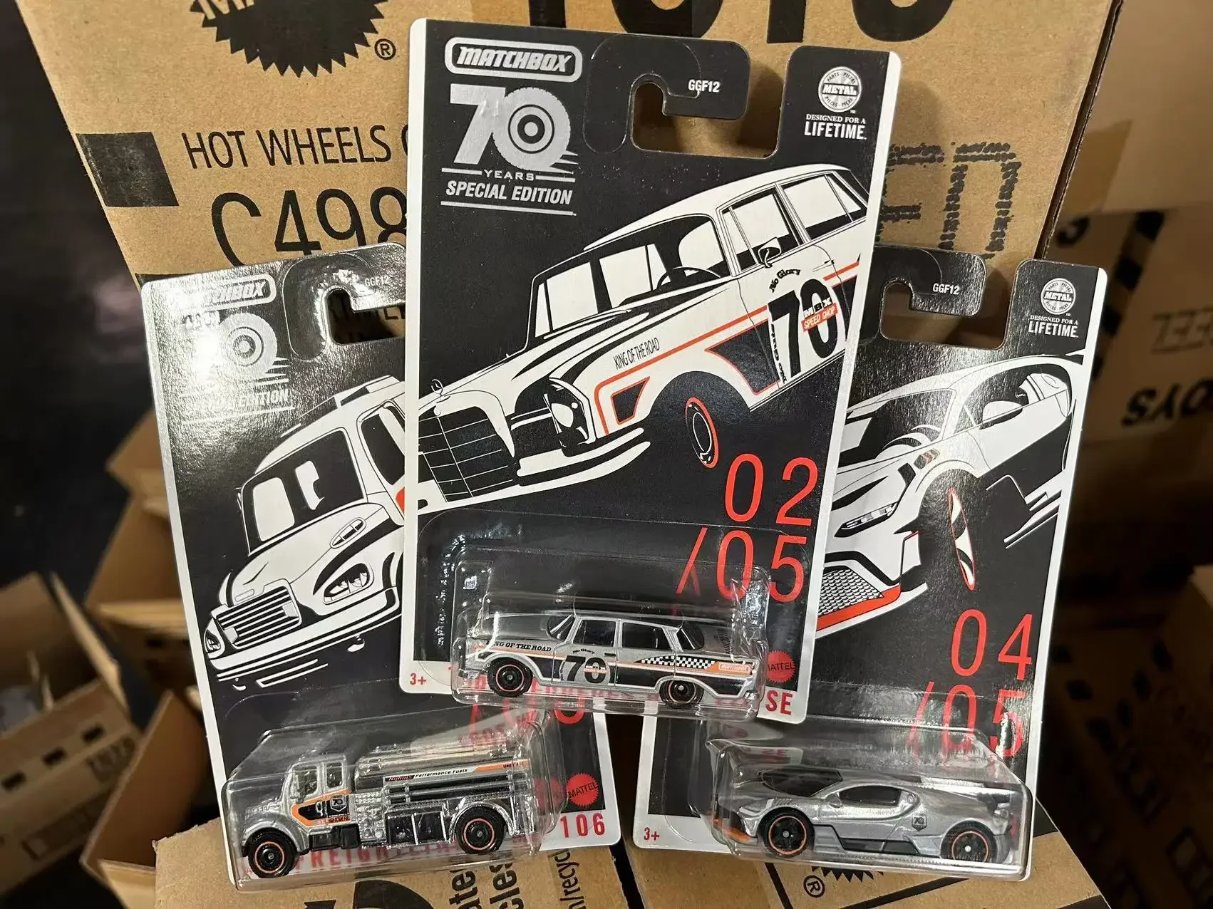 Original Matchbox 1/64 Diecast Car 70th Anniversary Limited Edition Bugatti Mercedes Benz Vehicles Toys for Boys Collection Gift
