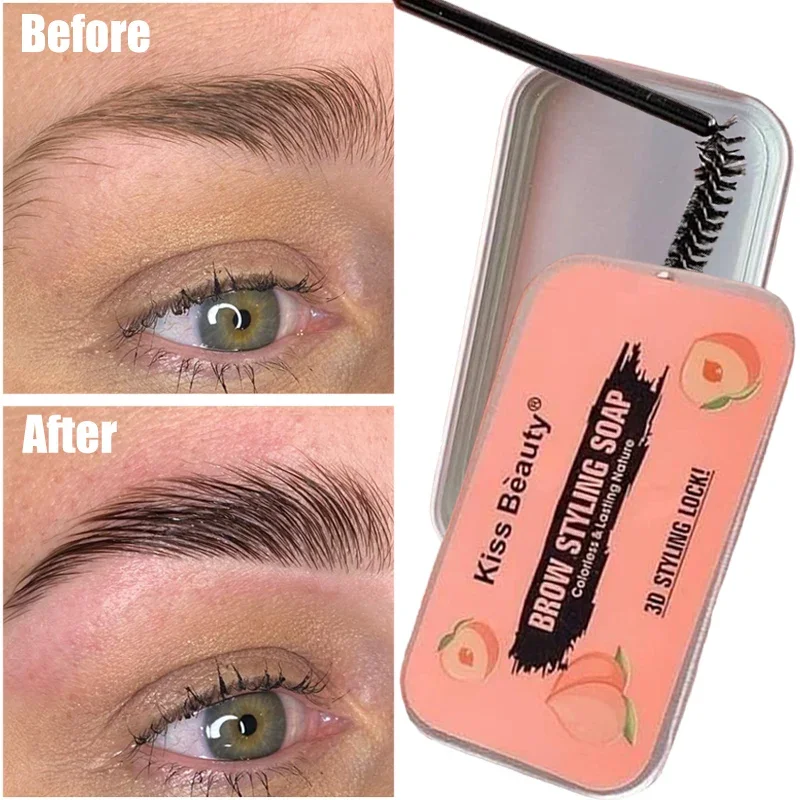 

1 шт. натуральное мыло для коррекции формы бровей водостойкий 3D воск для бровей легкая в нанесении макияж тинт для бровей гель для укладки косметика