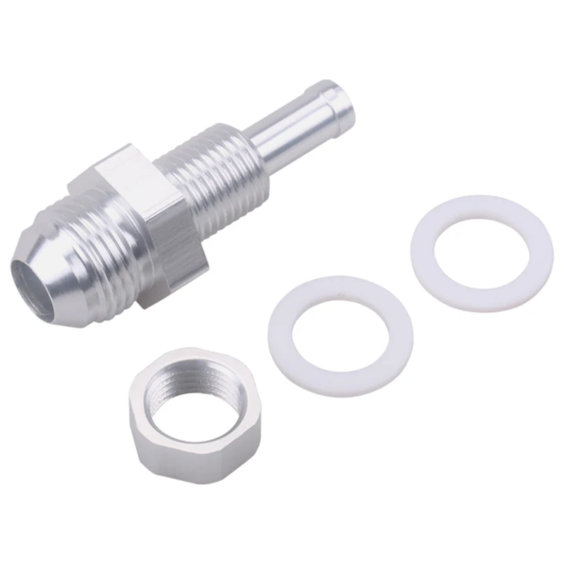 

8AN Male Flare Bulkhead to 3/8 Hose Barb Fuel Tank