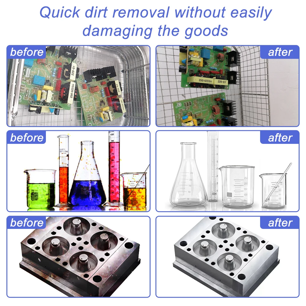 Degas Heated Semiwave Digital Ultrasonic Cleaning Machine 900w Portable Ultrasound Bath Washing Dental Retainer Jewelry Cleaner 6