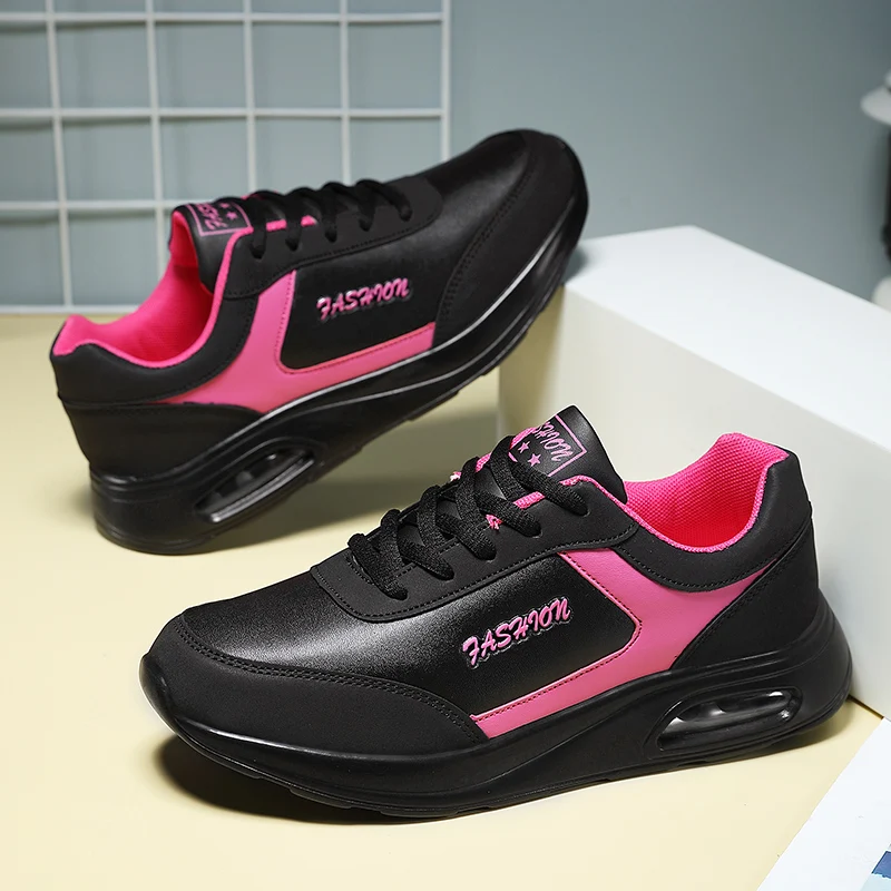 Women Non-slip Designer Casual Sneakers Ladies Sport Jogging Shoe Leather Running Shoes