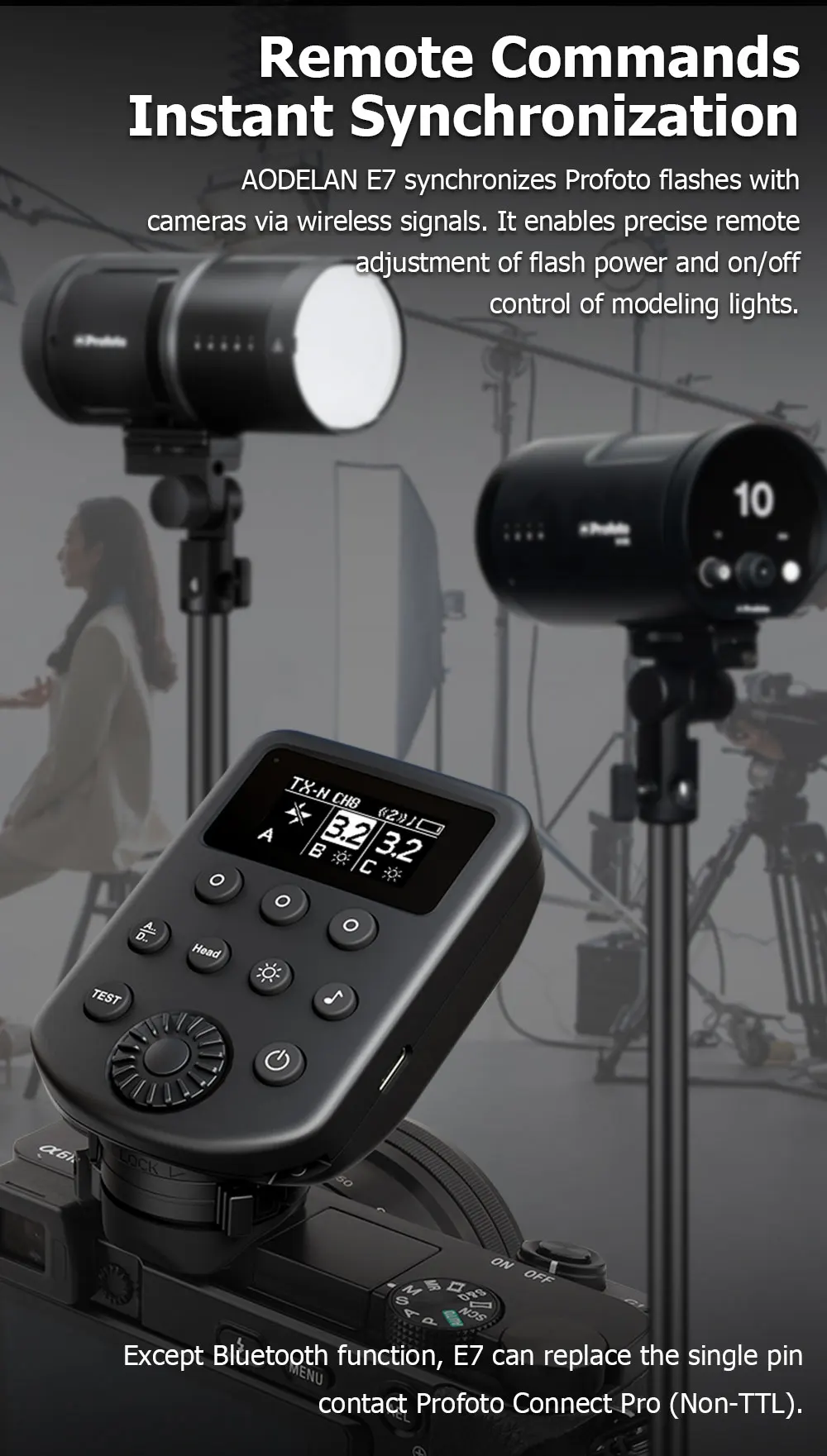 Upgraded Wireless Flash Trigger Transmitter for Profoto Air1/Air2 System; Compat