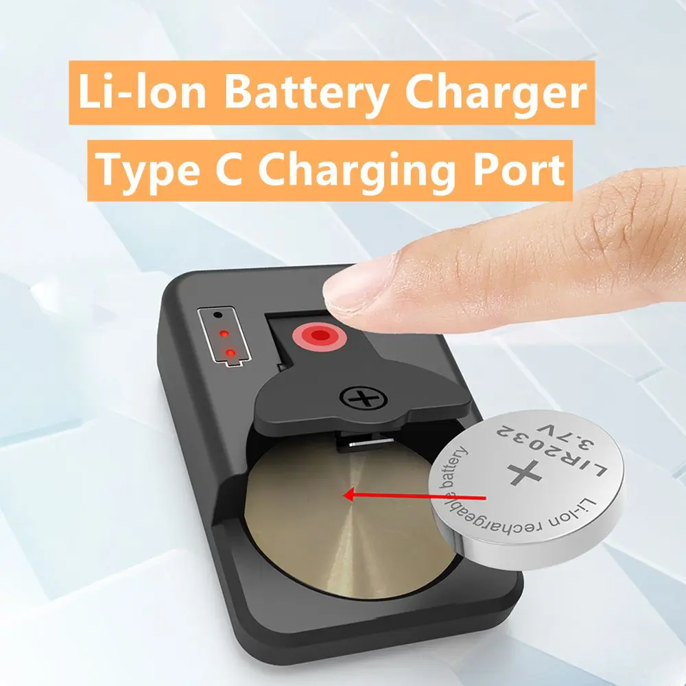 Type C Rechargeable Button Battery Charger For LIR1025 LIR1220 LIR1254 LIR1620 LIR1632 LIR2016 LIR2025 LIR2032 LIR2430 LIR2450 BEST SELLERS