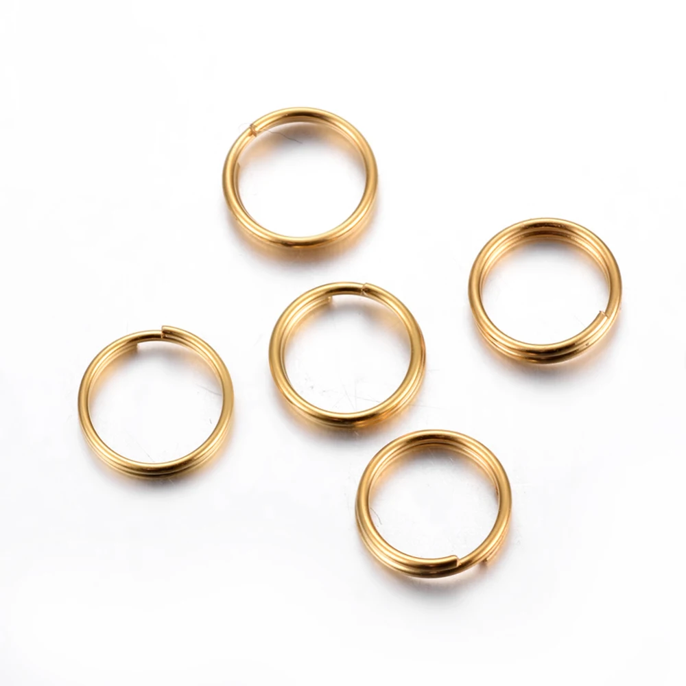 

20pc 304 Stainless Steel Split Rings Double Loops Jump Rings Golden 7x1.3mm Inner Diameter: 5.5mm Single Wire: 0.65mm