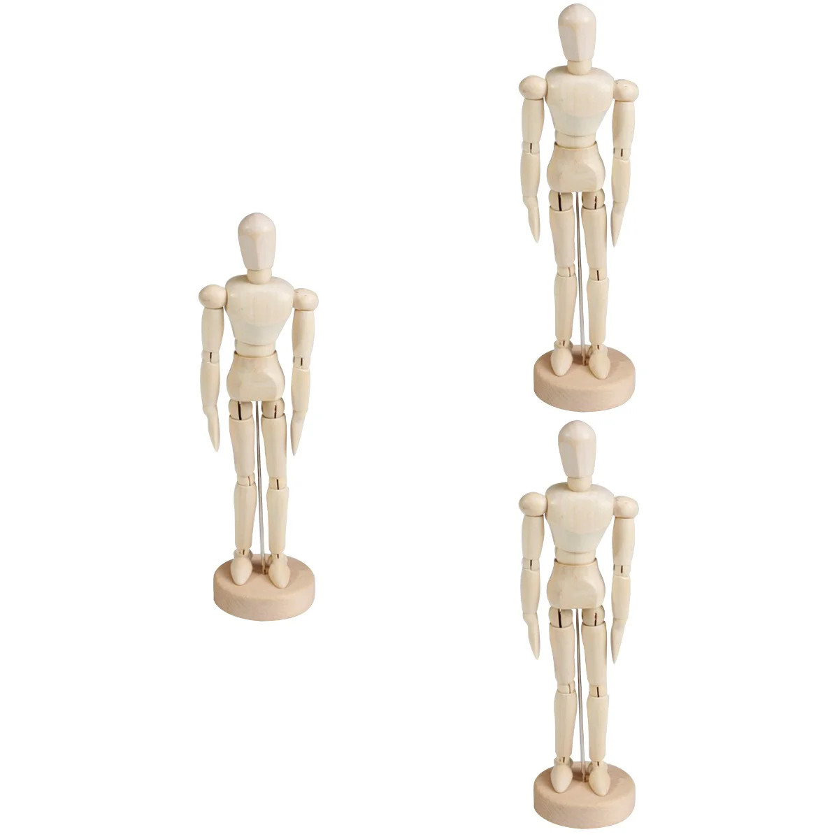 

3pcs Wooden Figure Model Human Mannequin Manikins for Artists sketch charcoal Home Office Desk Decoration children toys gift