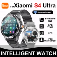 For Xiaomi S4 Ultra Outdoor Sports Smart Watch Men AMOLED Screen NFC GPS Compass Heart rate Waterproof Bluetooth Call SmartWatch 1
