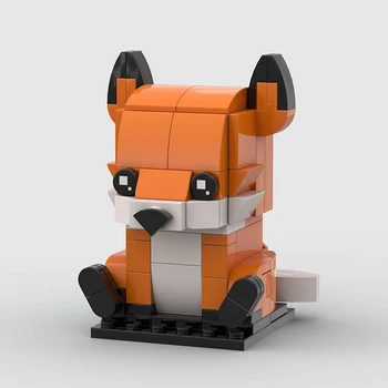 MOC Animals Figures Cute Small Fox Building Blocks Brick Models Heads Children Friends DIY Educational Toy Kids Christmas Gifts 1