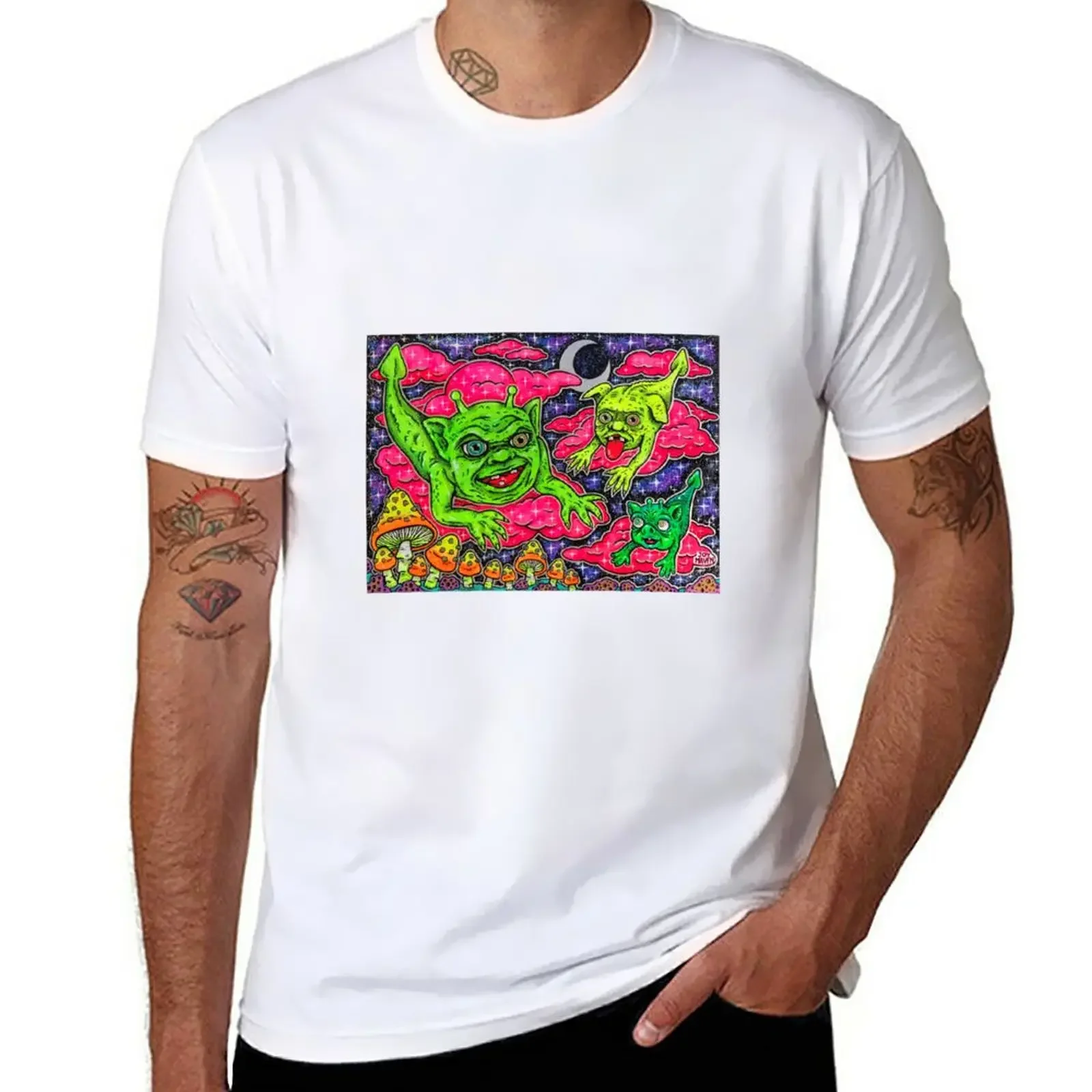 Boglin T-Shirt Rinascimentale Plain Blanks Magliette Bianche Da Uomo