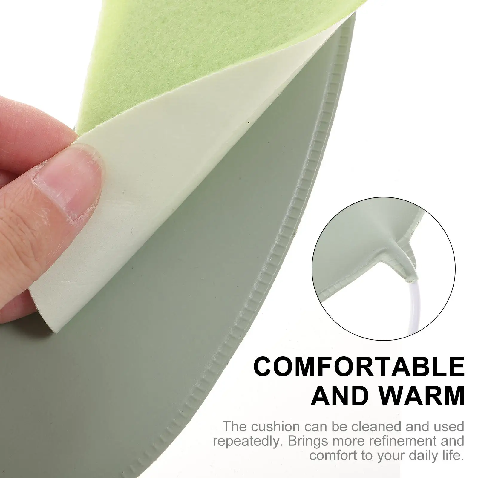Heated Toilet Seat Heating Pad Lid Seats Warmers Heated Toilet Seat Flannel Bathroom Cushion for Bathroom Flannel Cover Heater