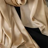 90*180cm Fashion Luxury Solid Color Silk Scarf Women Soft Smooth Scarves Head Wrap Hijab Outdoors Muffler Long Shawl Beach Towel 3