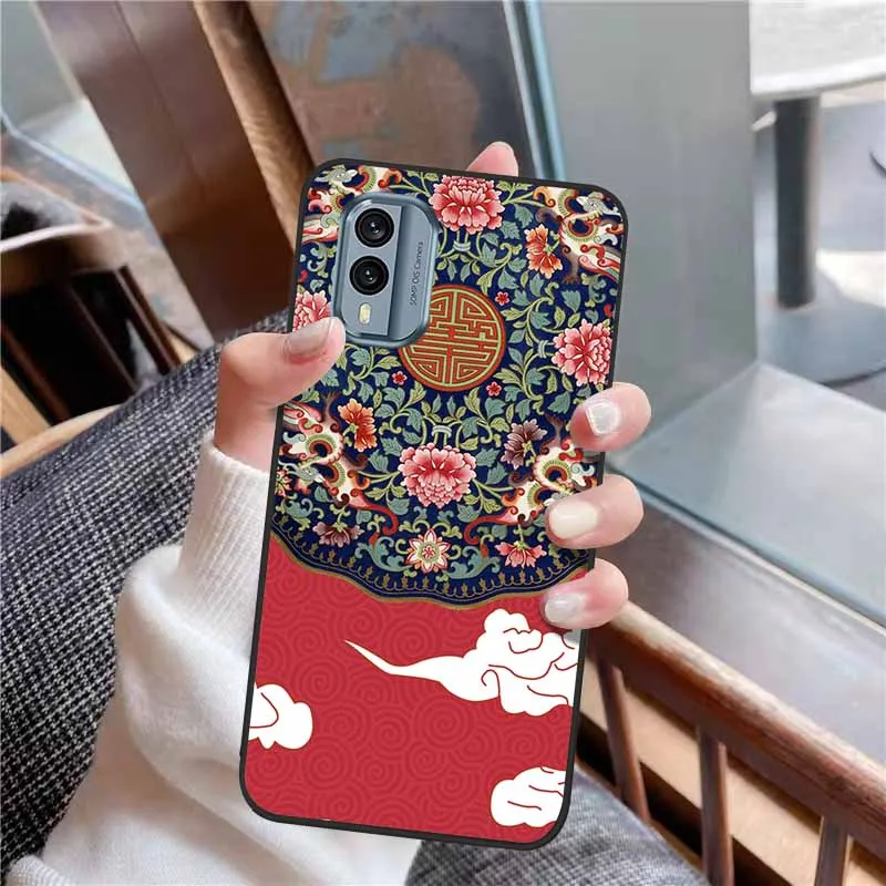 3D Soft Relief Flower Silicone Emboss Painted Cover