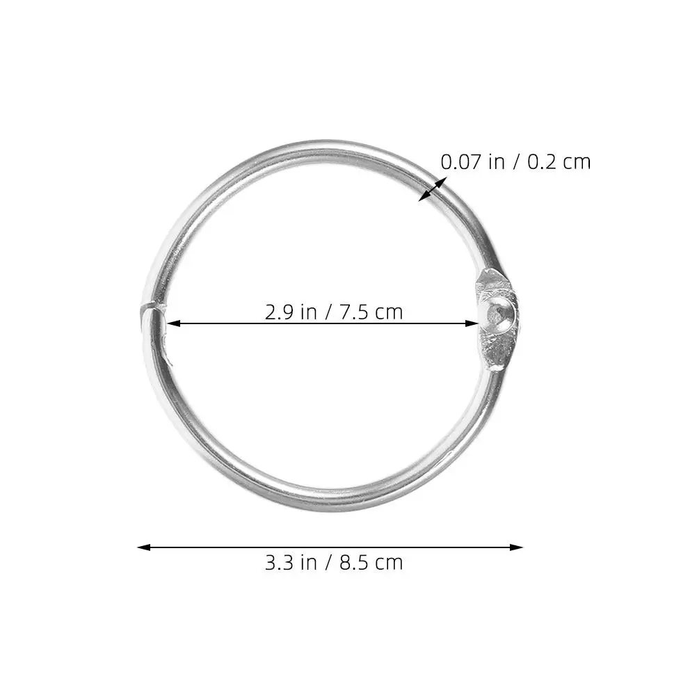12개 금속 바인더 링, 헤비 듀티 원형 루즈리프 링, 플래너, 노트북, 스크랩북, DIY 바인딩, 인덱스 카드, 소책자용