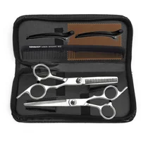 Professional Barber Scissors Accessories Shop 6 Inch Hairdressing Hair Haircut Cutting Thinning Tools Salon Hairdresser's Set 1