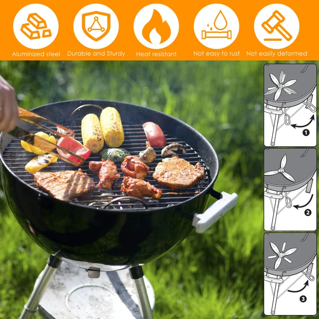 22-1/2 Hüvelykes Egy Tapadó Tisztító Rendszerkészlet Rácsos Acél Csere Grill Alkatrészek Hőálló Grill-Tisztító Készlet - Image 2