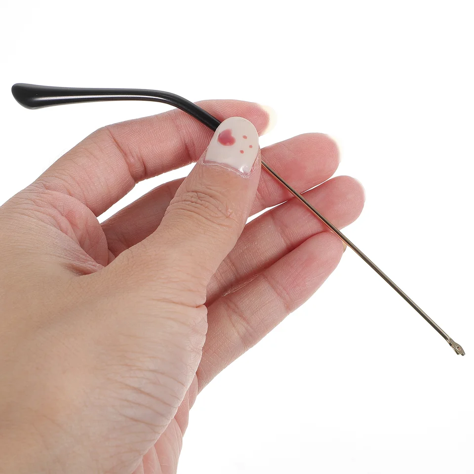 Braccia Di Ricambio Per Occhiali - In Metallo Nero Universale - Gambe Sostitutive Per Montature