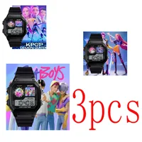 2026*K-POP Demon Hunters Sports Watches Anime Digital Watches Multifunction Waterproof Wristwatch Silicone Electronic Clock Gift