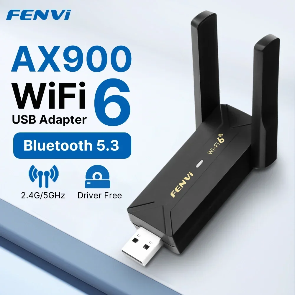 FenviWiFi6AX900USBAdapterBluetooth5.3DualBand2.4G5GAntennasWiFi6USBNetworkReceiverDongleDriverFreeWin10/11-AliExpress7
