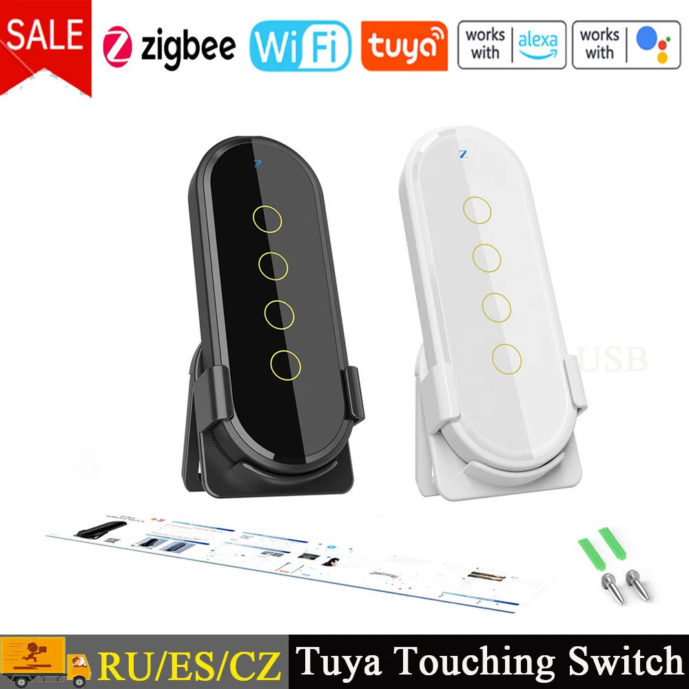 Tuya Wifi Zigbee intelligent wireless scene touching switch home light remote controller 2.5D curved tempered glass fluorescent smart switch,smart light switch,wireless remote control switch