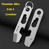 8 IN 1 MINI TC4 Titanium Alloy Crowbar Bottle Opener Graduated scale Hexagon Wrench EDC Outdoor Tools Multifunction Camping Gear 2