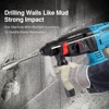 Electric Brushless Hammer Drill 25mm Cordless Rotary Hammer Drill Rechargeable Multi-function Power Tools for Makita 18V Battery 5