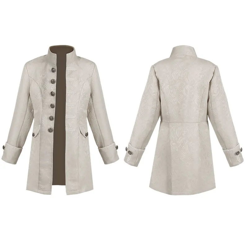 FaroLy Giacca Medievale Steampunk Da Uomo Frac Gotico Vittoriano Rinascimentale Costume Di Halloween Cappotto Vintage Frock Color Purple Size L 126079273