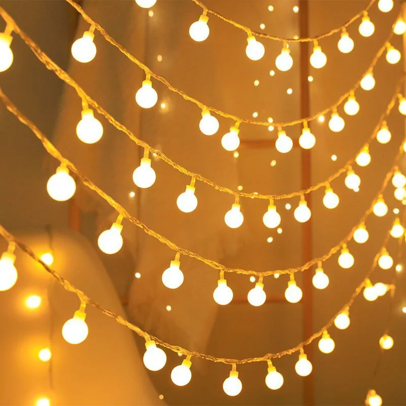 

USB/Battery Power LED Ball Garland Lights Fairy String Outdoor Lamp Home Room Christmas Holiday Wedding Party Lights Decoration