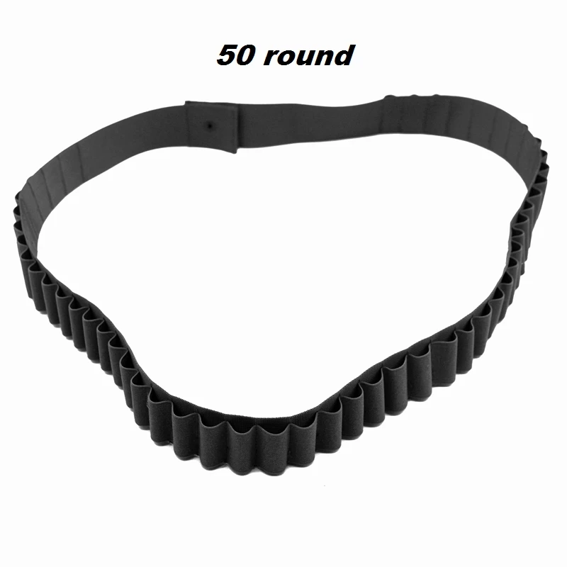 10 12 & 20 Gauge GA Stealth Black 50 Round Shell Shoulder Bandolier Bandoleer Mag Carrier – Detail 2