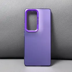 Luxurious Metallic Aurora Skin Matte Cover for OPPO Reno11F (IMD purple)