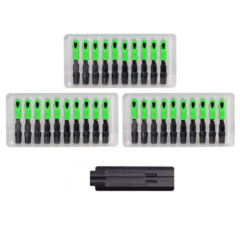 50pcs 100pcs SC APC Fast Connector Embedded Connector FTTH Tool Cold Fiber Fast SC Fiber Optic