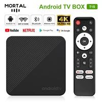 Android14 TV Box Smart 4K Домашний кинотеатр T1S AllwinnerH313 Netflix YouTube Wifi6 1000M Lan Bluetooth Chromecast Голосовой помощник