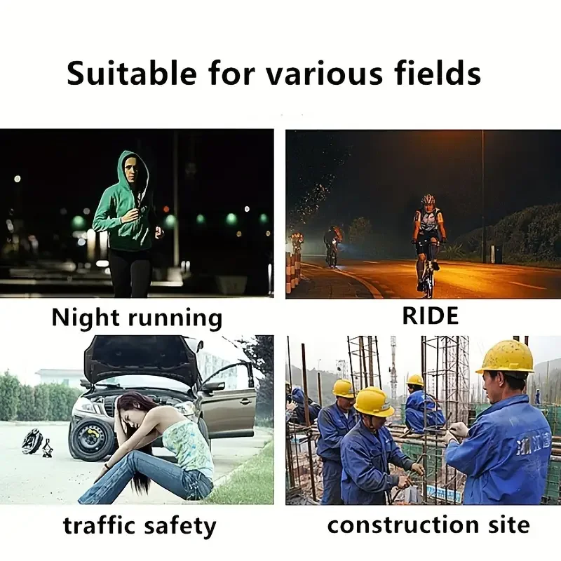 Unisex High-Visibility Safety Vest With Pockets&Zipper Ideal for Night Runs Cycling&Construction Work Fluorescent Night Uniform reflective vest