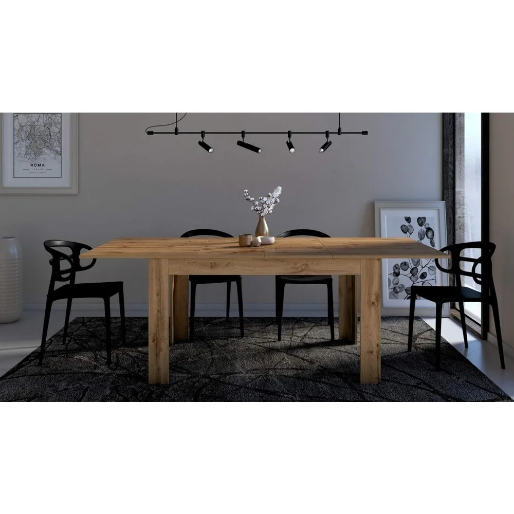 

Dining Table, 55,1(86,6) X 35,4 Inches, Seats 6-10, Extendable Dining Table for Kitchen, Italian Furniture, Dining Table