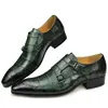 Genuine Leather Shoe Men's Workplace Low Top Business Dress Suit Leather Shoes Men Crocodile Pattern Leather Business Shoe