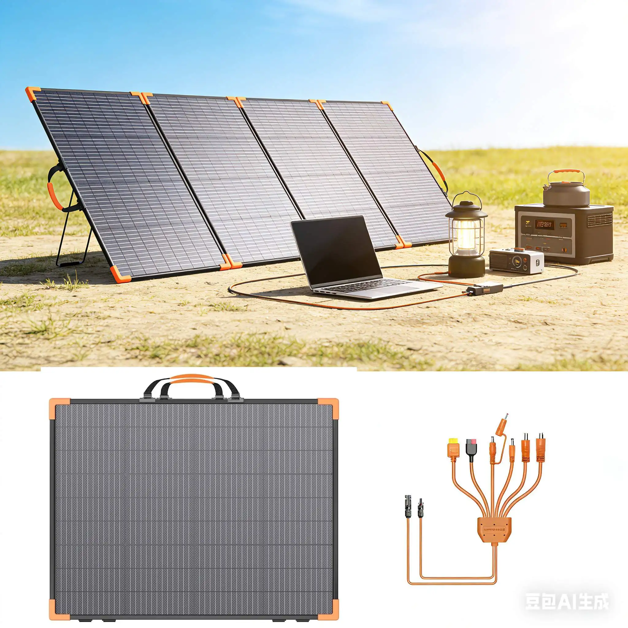 Panneau solaire bifacial Balkonkraftwerk 100W/200W/400W 20V/40V, chargeur solaire portable pliable, générateur pour camping, camping-car, bateau, urgence 1 Panneau solaire bifacial Balkonkraftwerk 100W/200W/400W 20V/40V, chargeur solaire portable pliable, générateur pour camping, camping-car, bateau, urgence 1