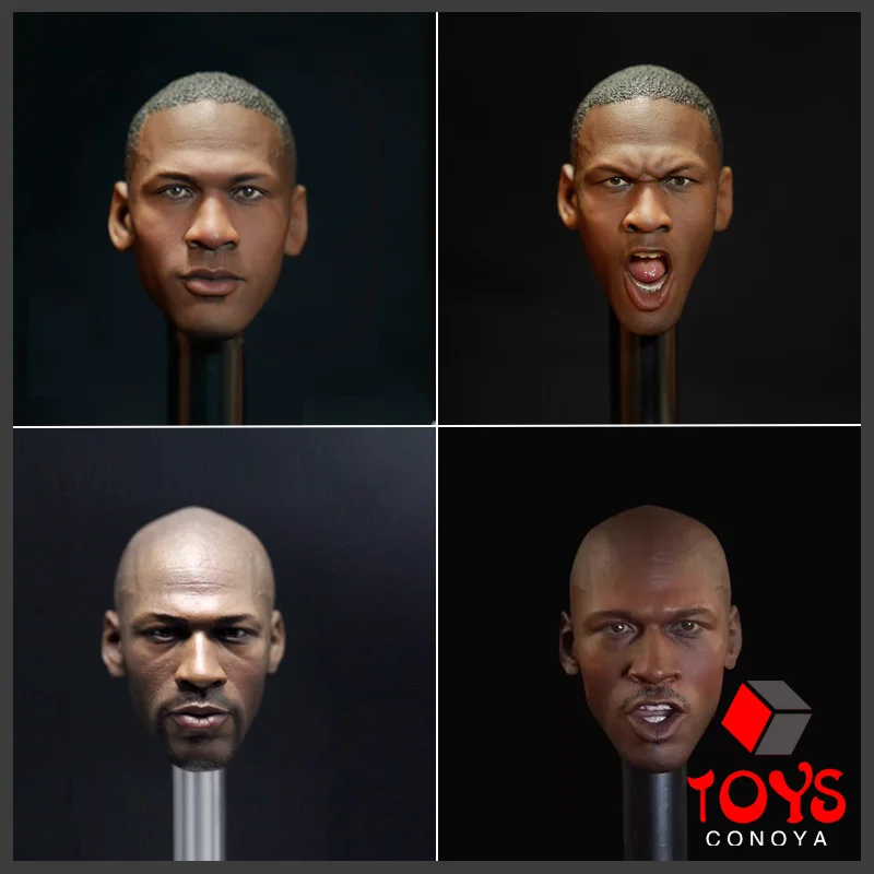 1/6 Basketball Star Michael Jordan Scultura Testa Maschile Modello Intagliato Per Corpo Action Figure Da 12 Pollici