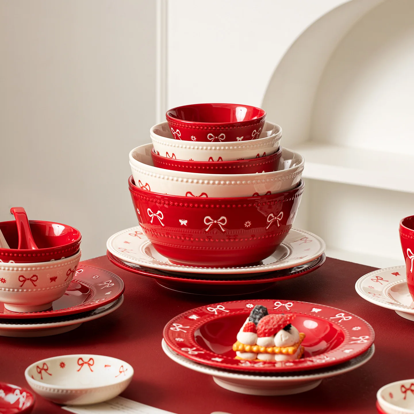 Bow Ceramic Dinnerware Set 3