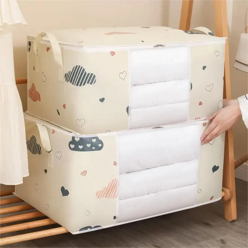 Dustproof Large Capacity Storage Bag, Quilt & Clothes Organizer With Zipper And Handles For Closet 5
