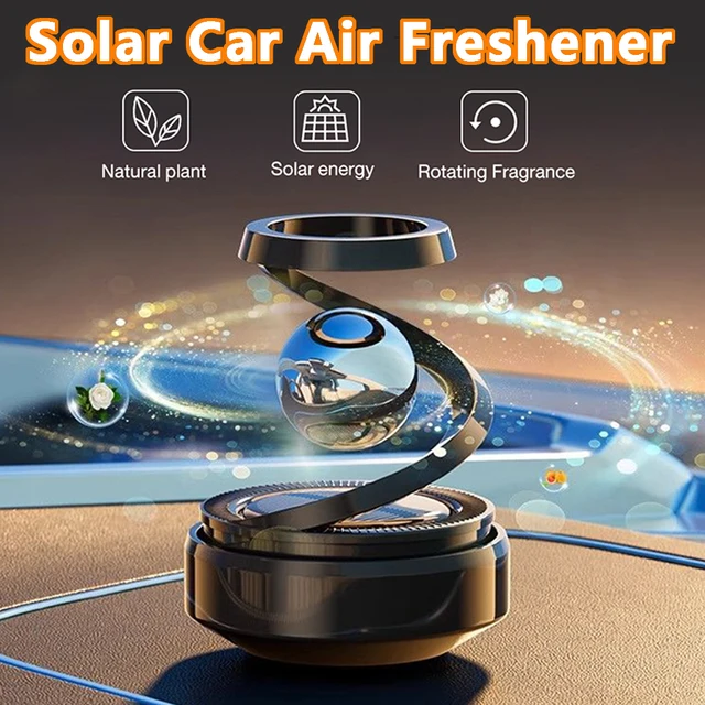 Solar Car Air Freshener Automatic Rotation Dashboard Fragrance Car Perfume Deodorant Oil Diffuser Auto Interiors Accessories 1