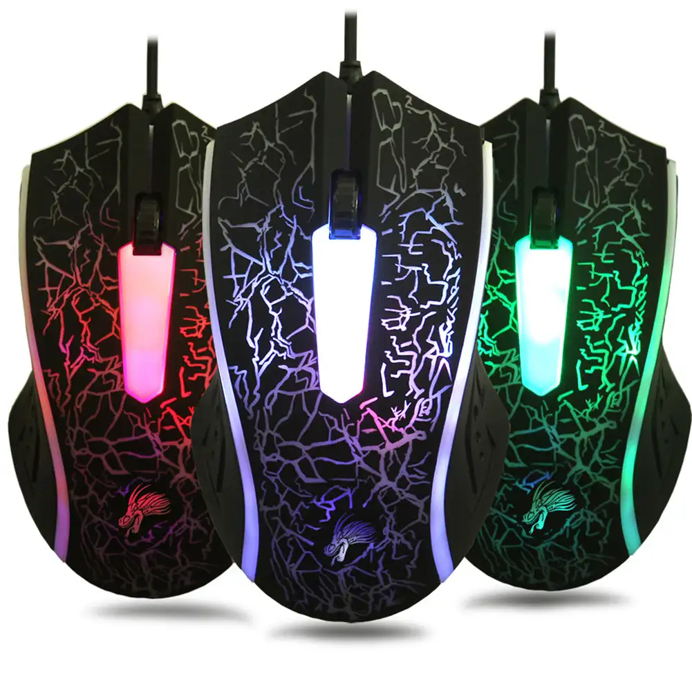 Colorful LED Computer Gaming Professional Ultra-precise For Dota 2 LOL Gamer Mo Ergonomic 2400 DPI USB Wired_voghion.com