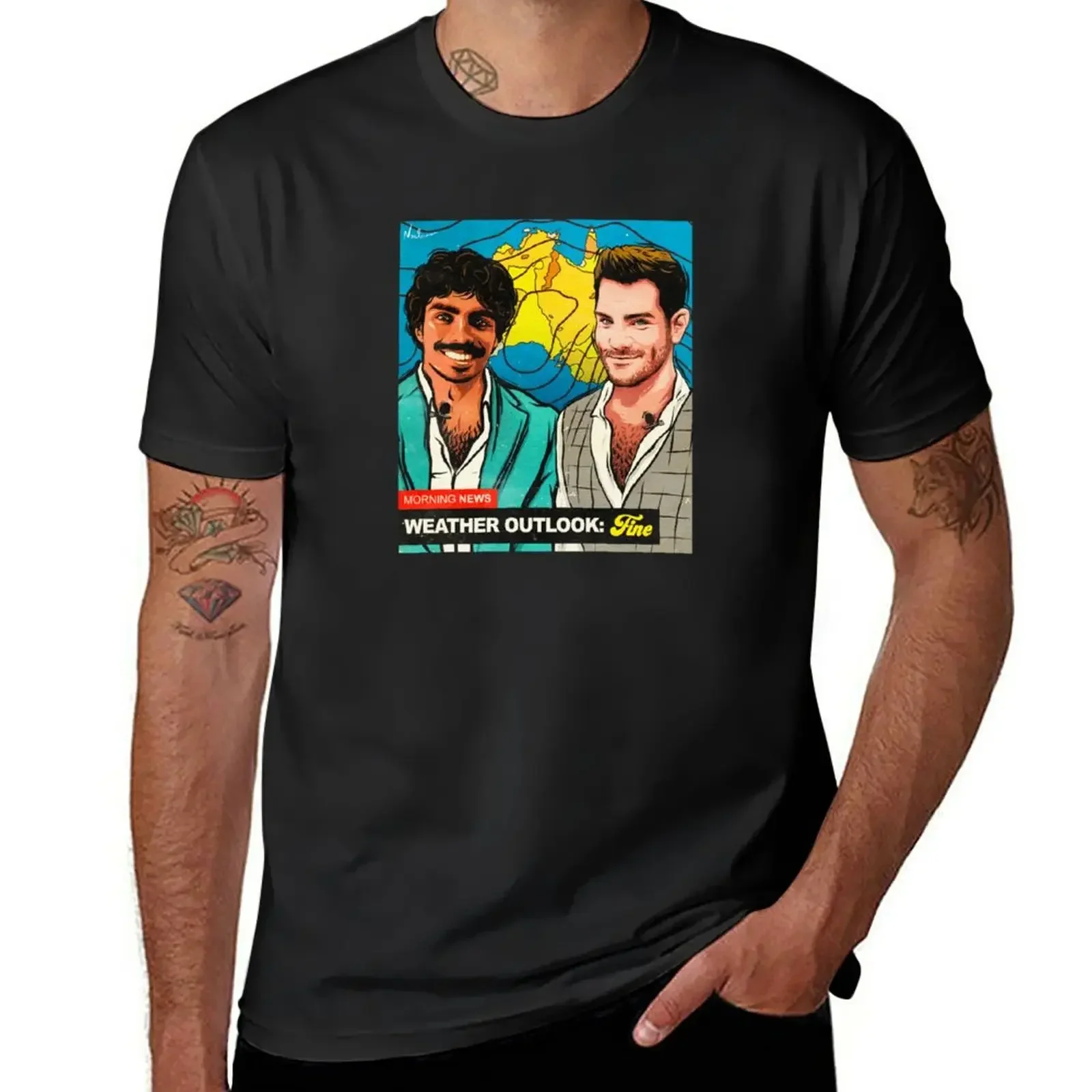 

Weather Outlook: FEELING FINE T-Shirt aesthetic clothes heavyweights men workout shirt