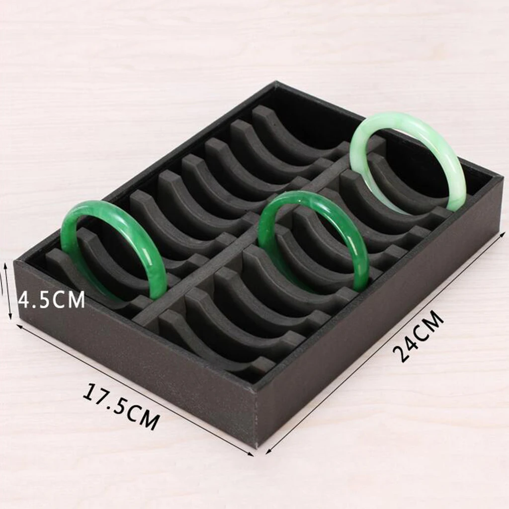 20 Slots Bracelet Bangle Holder Jewelry Display Storage Showcase Box Tray