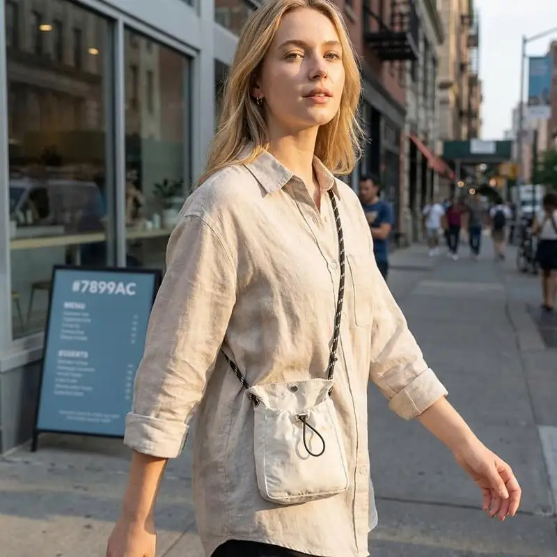 Nylon Crossbody Bag - Soft Mini Phone Wallet & Multifunctional Shoulder Purse