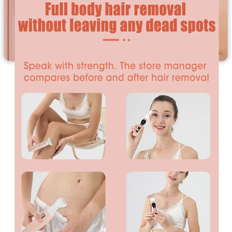 5 In 1 Electric Face Epilator USB Charging Bikini Trimmer Multi-Purpose Portable Shaving Machine for Face Nose Eyebrow