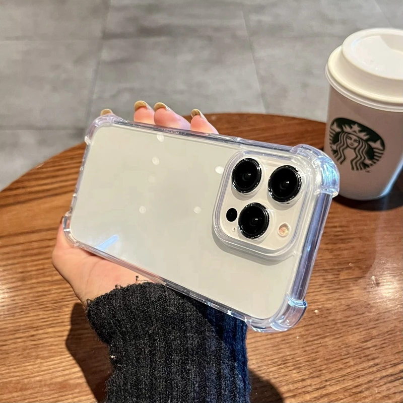 Soft Transparent Phone Case For iPhone 11 12 13 14 15 16 Pro Max X Xs XR Max 7 8 Plus Mini TPU Clear Shockproof Cases Cover - 4