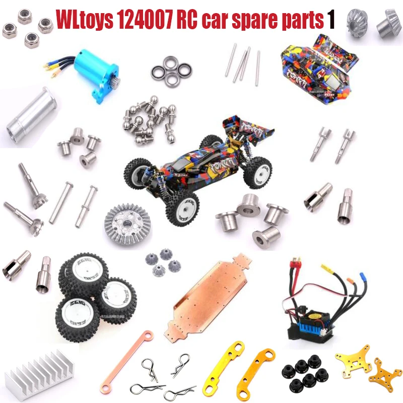

WLtoys 124007 запасные части для радиоуправляемых автомобилей корпус пульта дистанционного управления винтовой вал двигатель зажим Нижняя пластина чашка ESC подшипник