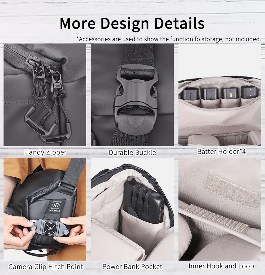 CB0611/CB0612 Waterproof Camera Bag Case Crossbody for DSLR SLR Mirrorless Camer