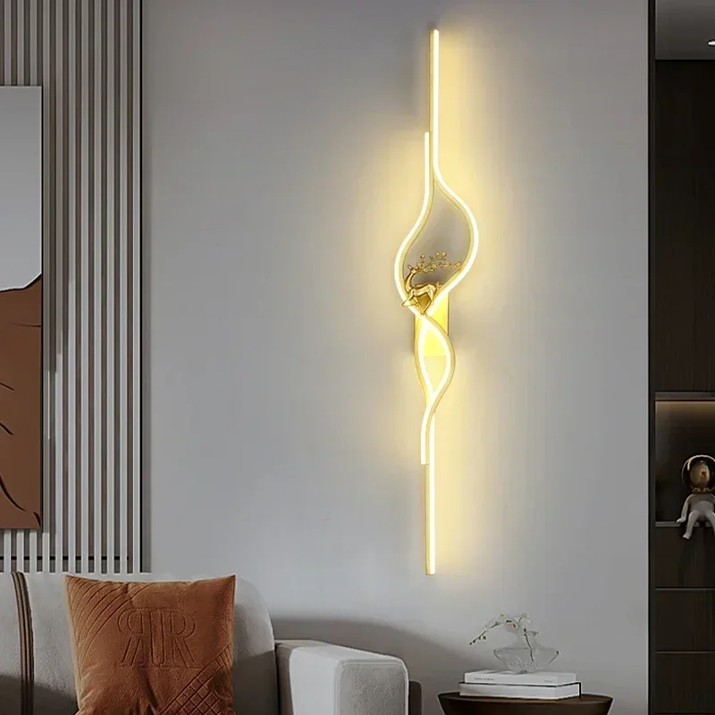 Modern Led Bedside Wall Lights Lamps Living Room Stairs Loft Bedroom Nordic Interior Minimalist Wall Art Light Lamp Decor