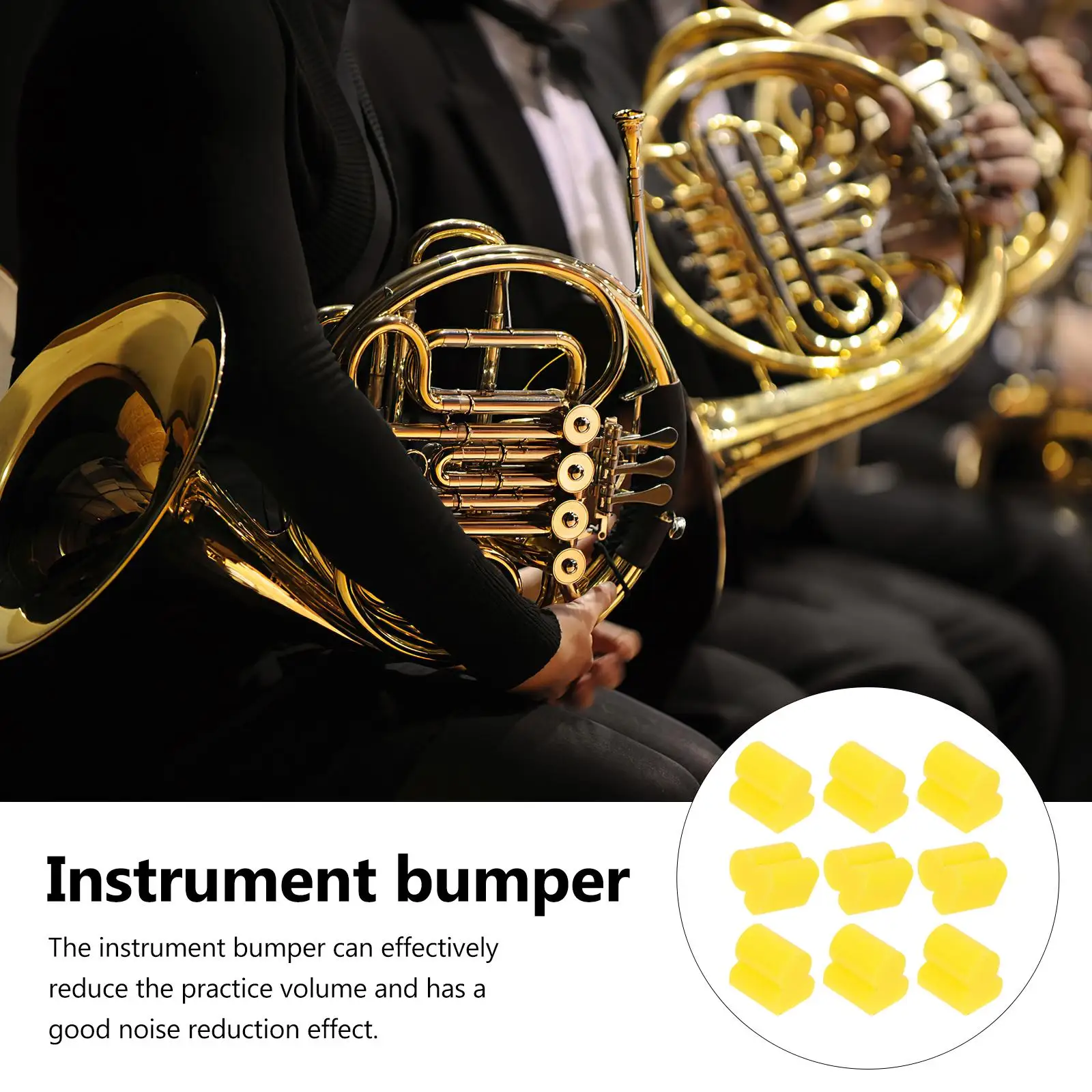 Trombone Silicone Bumper 20pcs Instrument Mute Pad Tools Musical Cushion Sordine Easy Install Professional Guitar Bumper Brass